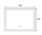 Sorento SRTMRL704 800mm Frameless LED Mirror | Anti-Fog, Touch Sensor & Dual LED Lighting