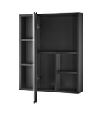Sorento SRTMCB6071-BL 600mm Aluminium Mirror Cabinet | Black