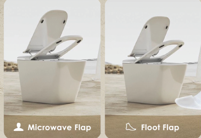 DOCASA A9000 Ceramic STRAP 250MM Smart Toilet Bowl Set Save Space Auto Sensor Dual Flush Tankless Water Closet Small WC