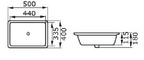 DOCASA 2004 500mm Ceramic White Under Counter Basin Sinki Tandas Bilik Mandi For Bathroom,Dining Area,Outdoor Murah