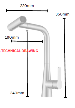 GLORY GLKT2025 Kitchen Pull Out Mixer Tap