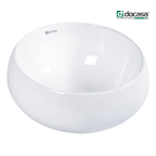 DOCASA 215F 310mm White Round Counter Top Wash Basin