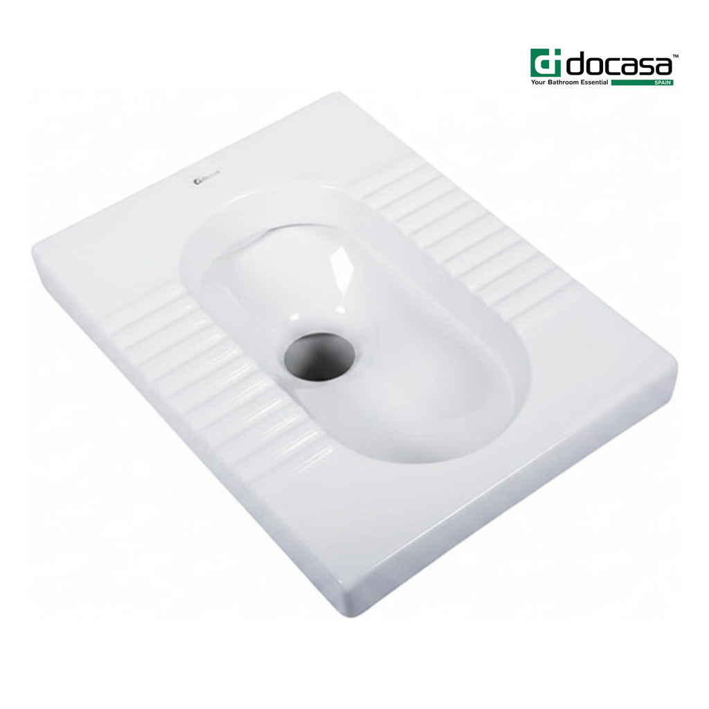 DOCASA SQ03 415mm Squatting Pan White come with Integral Tread Plates