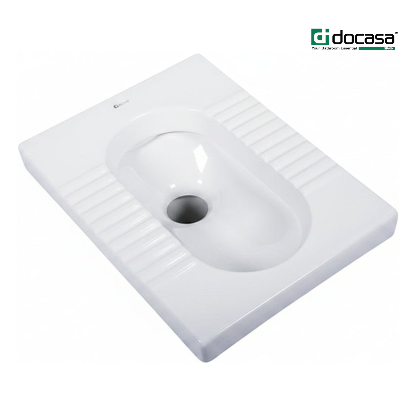 DOCASA SQ03 415mm Squatting Pan White come with Integral Tread Plates