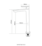 SORENTO SRTWT7203-BL_2 290mm Modern High Basin Cold Tap Matte Black