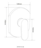 SORENTO SRTWT7433-BL Modern Oval Concealed Manual Shower Valve - Matte Black