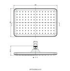 SORENTO SRTSH2626-BL 285mm Matte Black Square Fixed ABS Rain Shower Head