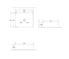 SORENTO SRTWB1411-BL 500mm Matte Black Square Counter Mounting Wash Basin come with single pre-punched tap hole