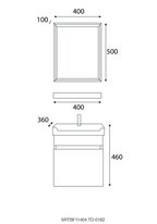 SORENTO SRTBF11404-MBL 345mm Black Wall Hung Cabinet 1 Soft Closing Drawers Set