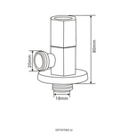 SORENTO SRTWT902-GY Modern Angled Radiator Valves Gold Chrome