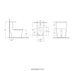 Sorento SRTWC8354-SH One Piece Water Closet Twister Flushing Technology S-Trap 150/200/250mm, P-Trap 180mm