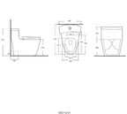 Sorento SRTWC8357-RL One Piece Water Closet Washdown With Rimless Flushing Technology S-Trap 200/250/300mm, P-Trap 180mm