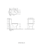 Sorento SRTWC7505 Close Coupled Water Closet Washdown with Rimless Flushing Technology S-Trap 250mm