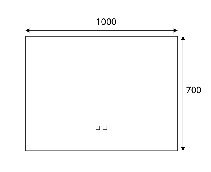 Sorento SRTMRL707 1000mm Frameless LED Mirror | Anti-Fog, Touch Sensor & White LED Backlight