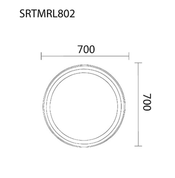 Sorento SRTMRL802 700mm Black Aluminium Frame LED Mirror | Anti-Fog & LED Light