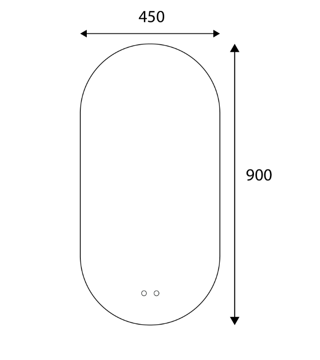Sorento SRTMRL506 900mm Frameless LED Mirror | Anti-Fog & Touch Sensor