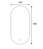 Sorento SRTMRL506 900mm Frameless LED Mirror | Anti-Fog & Touch Sensor