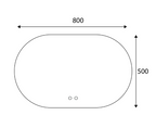 Sorento SRTMRL507 800mm Frameless LED Mirror | Anti-Fog & Touch Sensor