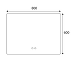 Sorento SRTMRL708 800mm Frameless LED Mirror | Anti-Fog & Touch Sensor
