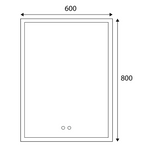 Sorento SRTMRL710 800mm Frameless LED Mirror | Anti-Fog & Touch Sensor