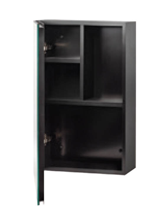 Sorento SRTMCB5060-BL 500mm Aluminium Mirror Cabinet | Black