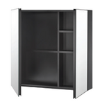 Sorento SRTMCB8071-BL 800mm Aluminium Mirror Cabinet | Black