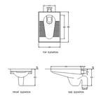 Johnson Suisse Andermatt Squatting Pan | Ceramic Squatting W.C | S Trap & P Trap Options