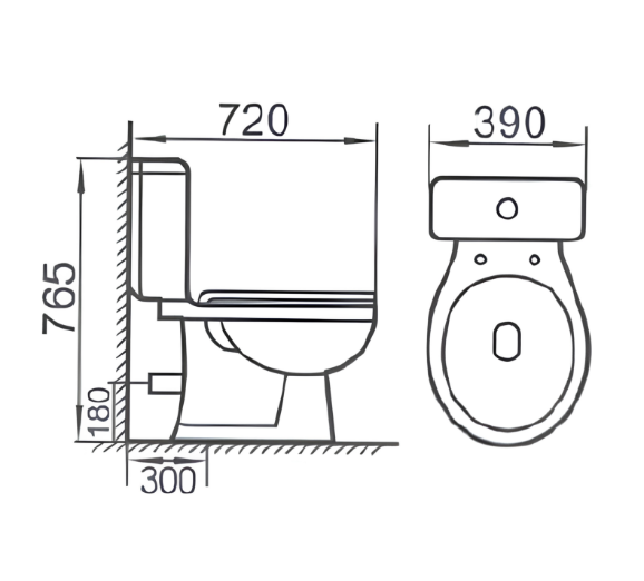 [Malaysia Day Special Bathroom Package] Close Coupled Water Closet + 430mm Aluminium Basin Cabinet Se