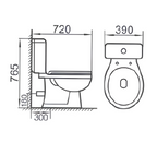 [Malaysia Day Special Bathroom Package] Close Coupled Water Closet + 430mm Aluminium Basin Cabinet Se