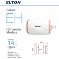 ELTON EH-14 14L Horizontal Storage Water Heater Fast Heating 2.0KW Stainless Steel Tank Multi-Point Hot Water System