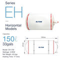 ELTON EH-150 150L 33gals Horizontal Storage Water Heater Fast Heating 3.0KW Stainless Steel Tank Hot Water System