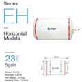 ELTON EH-23 23L Horizontal Storage Water Heater Fast Heating 3.0KW Stainless Steel Tank Hot Water System