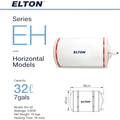 ELTON EH-32 32L Horizontal Storage Water Heater Fast Heating 3.0KW Stainless Steel Tank Hot Water System