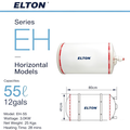 ELTON EH-55 55L 12gals Horizontal Storage Water Heater Fast Heating 3.0KW Stainless Steel Tank Hot Water System