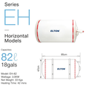 ELTON EH-82 82L 18gals Horizontal Storage Water Heater Fast Heating 3.0KW Stainless Steel Tank Hot Water System