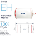ELTON EH-100 100L 22gals Horizontal Storage Water Heater Fast Heating 3.0KW Stainless Steel Tank Hot Water System