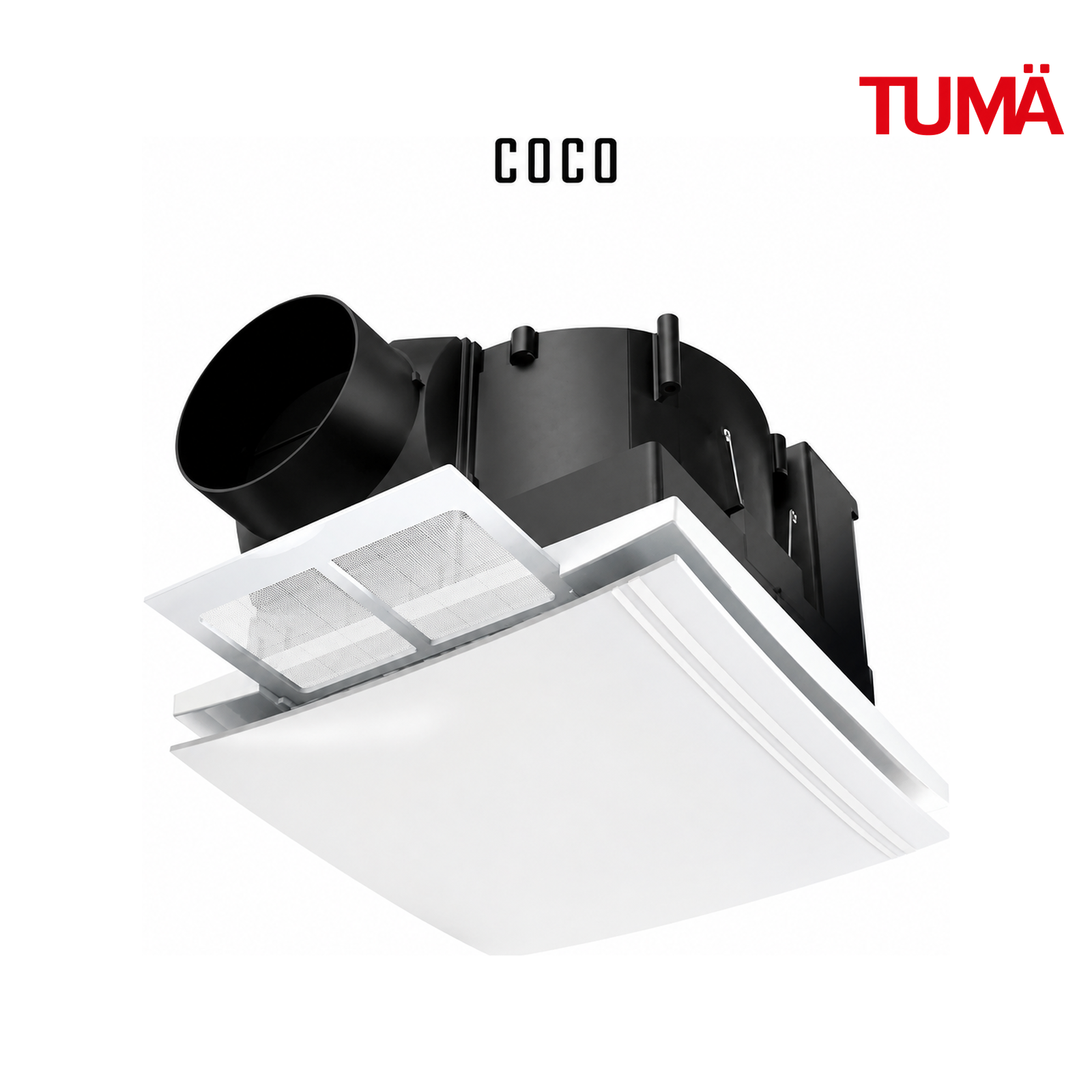TUMÄ COCO 4.5W DC Brushless Ceiling Ventilation Fan | 120m³/h | IP25 | Ultra Silent Exhaust Fan