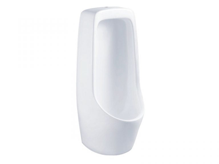 DOCASA URL559 Stall Urinal Bowl comes with Top Inlet pre-punch flush hole with Exposed Manual Urinal Flush Valve