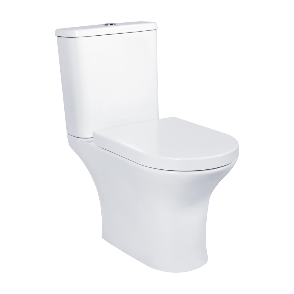 Docasa WD005 P-trap 180mm S-Trap 250mm Bathroom Closed Couple Rimless Washdown WC Water Closet 2Piece Jamban Duduk Murah
