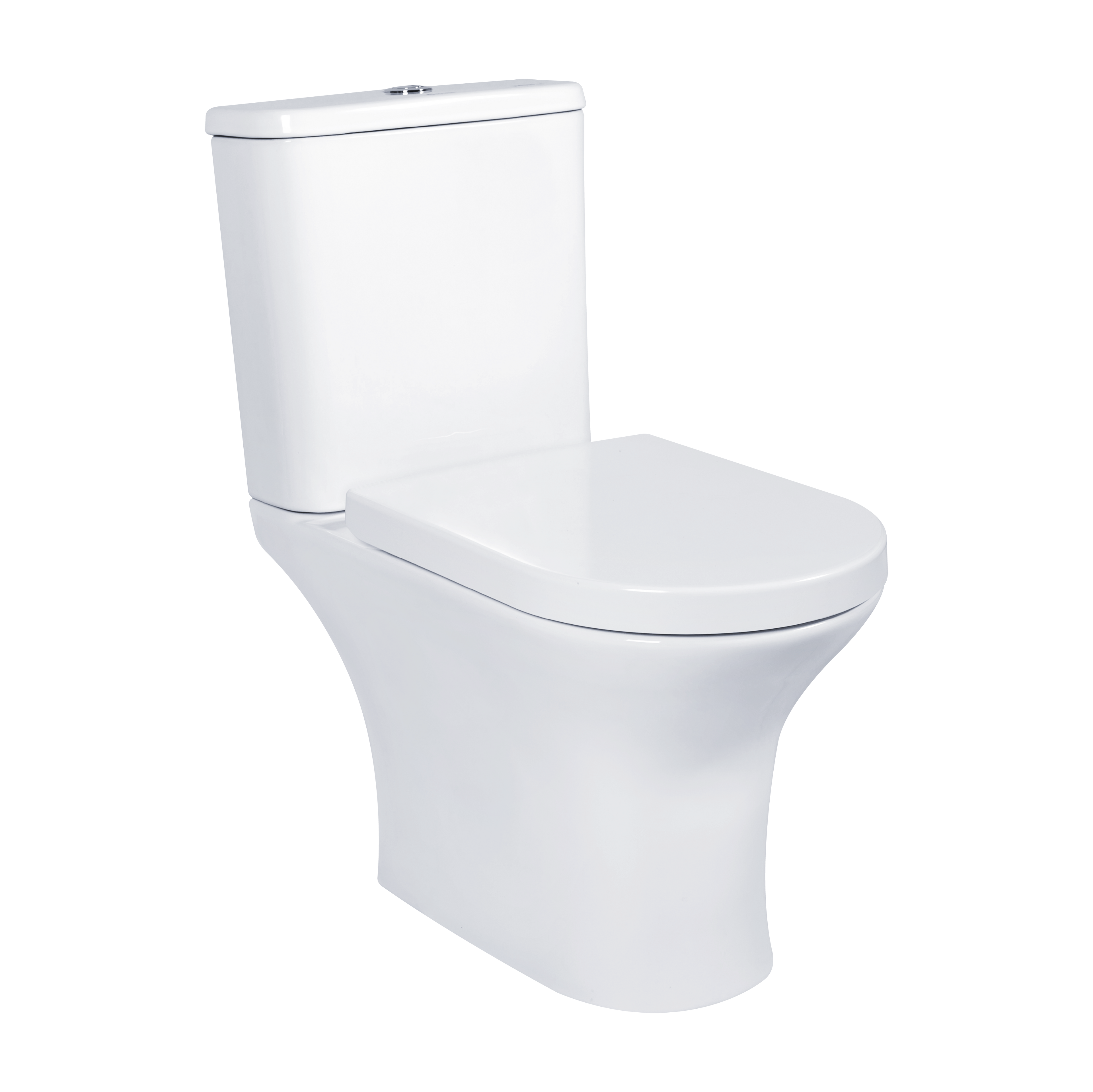 Docasa WD005 P-trap 180mm S-Trap 250mm Bathroom Closed Couple Rimless Washdown WC Water Closet 2Piece Jamban Duduk Murah