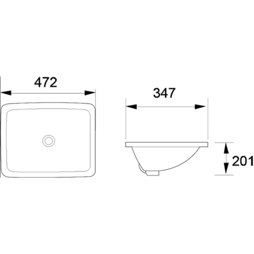 DOCASA 2018 472mm Ceramic White Under Counter Basin Sinki Tandas Bilik Mandi For Bathroom,Dining Area,Outdoor Murah