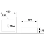 DOCASA 256 470mm Ceramic White Counter Top Basin Sinki Tandas Bilik Mandi For Bathroom,Dining Area, And Outdoor Murah