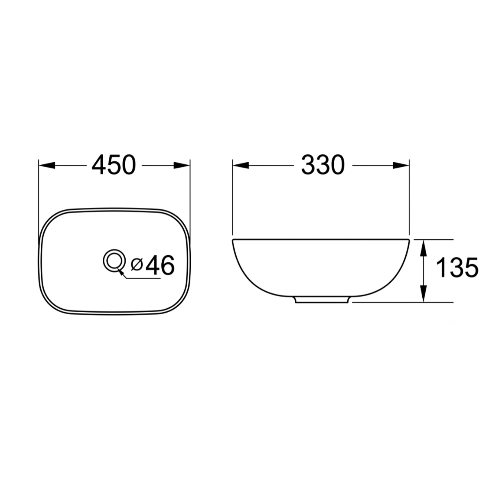 DOCASA 1087MB 450mm Ceramic Marble Counter Top Basin Sinki Tandas Bilik Mandi For Bathroom,Dining Area,Outdoor Murah