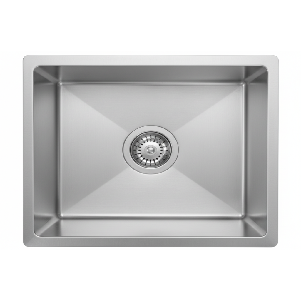 GLORY GL6045 600mm Stainless Steel 304 Kitchen Sink Undermount Single Bowl Matt Sinki Dapur