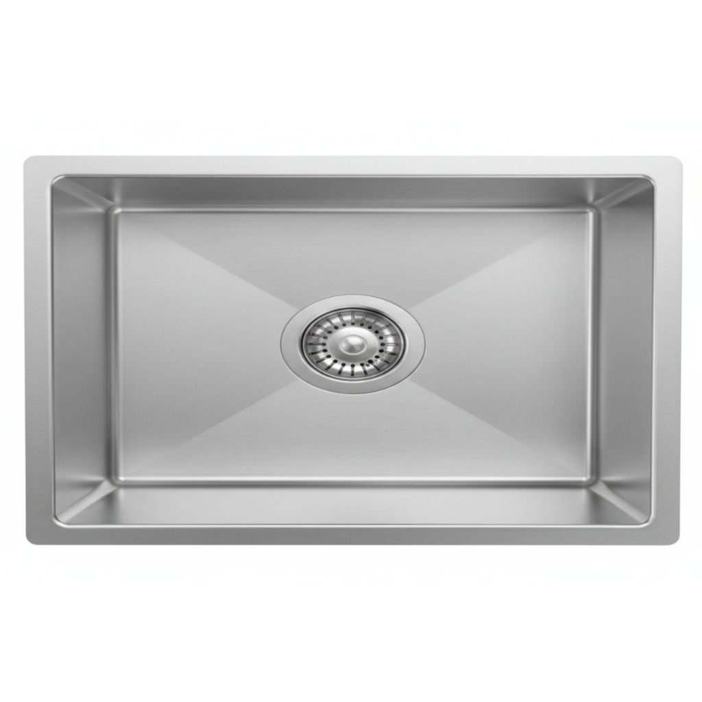 GLORY GL8045 800mm Stainless Steel 304 Kitchen Sink Undermount Single Bowl Matt Sinki Dapur