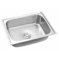GLORY GL6045 600mm Stainless Steel Kitchen Sink Top-Mount Single Bowl Matt Sinki Dapur