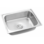 GLORY GL6045 600mm Stainless Steel Kitchen Sink Top-Mount Single Bowl Matt Sinki Dapur