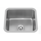GLORY GL5040-R50 450mm Stainless Steel Kitchen Sink Top-Mount Single Bowl Matt Sinki Dapur