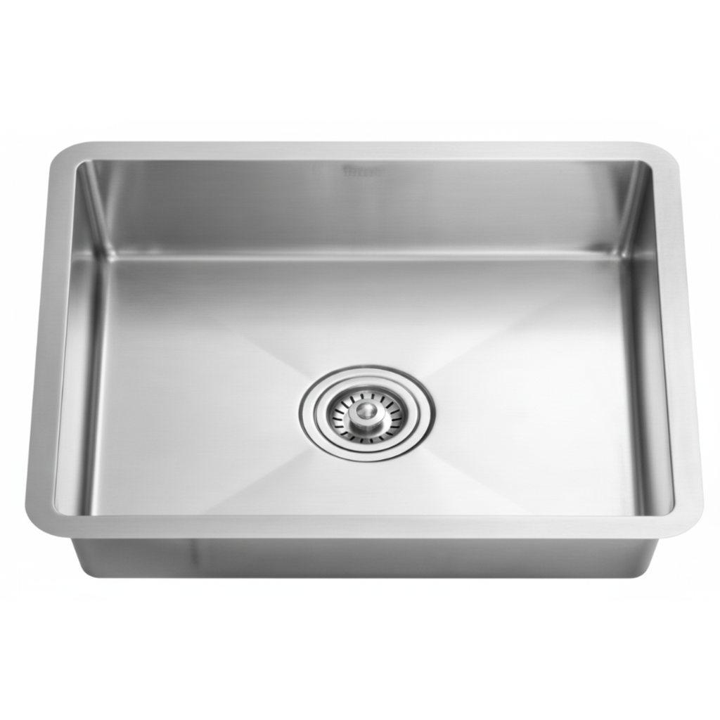 GLORY GL5545-R20 450mm Stainless Steel Kitchen Sink Top-Mount Single Bowl Matt Sinki Dapur