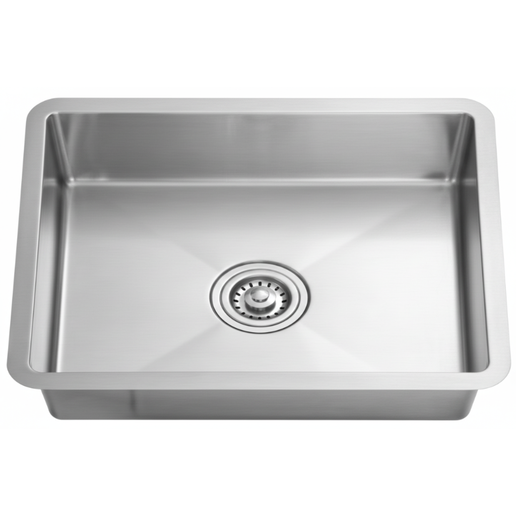 GLORY GL6146-R20 610mm Stainless Steel Kitchen Sink Top-Mount Single Bowl Matt Sinki Dapur